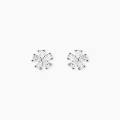 Histoire d'Or Boucles D'oreilles Puces Gisabel Argent Blanc Oxyde De Zirconium