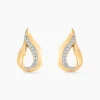 Histoire d'Or Boucles D'oreilles Puces Goccie Or Jaune Diamant