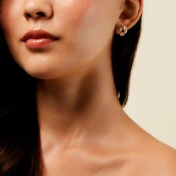 Histoire d'Or Boucles D'Oreilles Puces Gawain Or Jaune