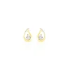 Boucles D'oreilles Puces Helie Goutte Or Jaune Oxyde De Zirconium-Histoire d'Or Sale
