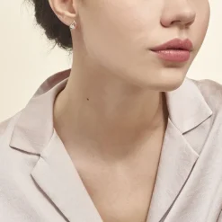 Boucles D'oreilles Puces Helie Goutte Or Jaune Oxyde De Zirconium-Histoire d'Or Sale