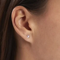 Histoire d'Or Boucles D'oreilles Puces Helidie Coccinelle Or Jaune