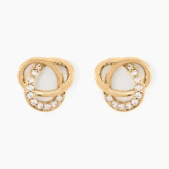 Boucles D'oreilles Puces Henia Plaqué Or Jaune Oxyde De Zirconium-Histoire d'Or Outlet