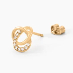 Boucles D'oreilles Puces Henia Plaqué Or Jaune Oxyde De Zirconium-Histoire d'Or Outlet