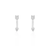 Boucles D'oreilles Puces Harrow Argent Blanc Oxyde De Zirconium-Histoire d'Or