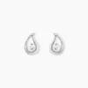 Histoire d'Or Boucles D'oreilles Puces Helie Goutte Or Blanc Oxyde De Zirconium