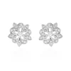 Histoire d'Or Boucles D'oreilles Puces Iona Argent Blanc Oxyde De Zirconium
