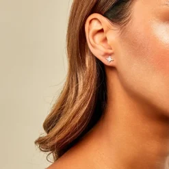 Histoire d'Or Boucles D'Oreilles Puces Ishmerai Or Jaune Oxyde De Zirconium