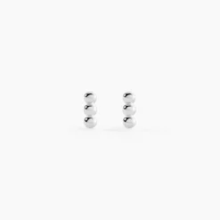 Histoire d'Or Boucles D'oreilles Puces Ina Argent Blanc