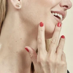 Histoire d'Or Boucles D'oreilles Puces Iwaki Plaqué Or Jaune Oxyde De Zirconium