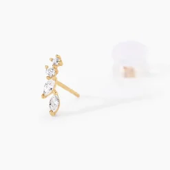 Boucles D'oreilles Puces Iuliana Or Jaune Oxyde De Zirconium-Histoire d'Or Sale