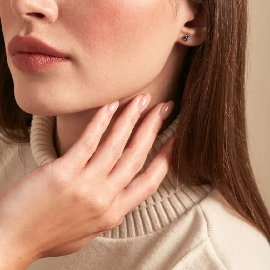 Boucles D'oreilles Puces Istoria Plaqué Or Jaune Spinelle-Histoire d'Or New