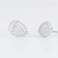 Histoire d'Or Boucles D'oreilles Puces Izia Or Blanc Diamant