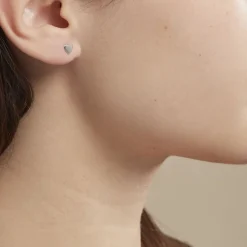 Histoire d'Or Boucles D'oreilles Puces Jeanne-françoise Argent Blanc