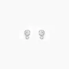 Boucles D'oreilles Puces Jill Argent Blanc Oxyde De Zirconium-Histoire d'Or Online