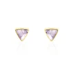 Histoire d'Or Boucles D'oreilles Puces Juliete Or Jaune Amethyste
