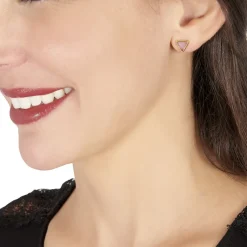 Histoire d'Or Boucles D'oreilles Puces Juliete Or Jaune Amethyste