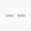 Histoire d'Or Boucles D'oreilles Puces Janys Argent Blanc Oxyde De Zirconium