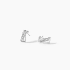 Histoire d'Or Boucles D'oreilles Puces Julianne Or Blanc Diamant