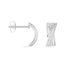 Histoire d'Or Boucles D'oreilles Puces Julianne Or Blanc Diamant