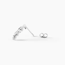 Boucles D'oreilles Puces Jade Argent Blanc Oxyde De Zirconium-Histoire d'Or Best