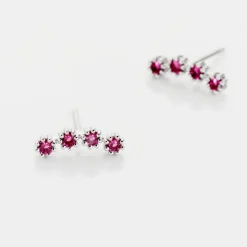 Boucles D'oreilles Puces Karrie Argent Blanc Oxyde De Zirconium-Histoire d'Or New