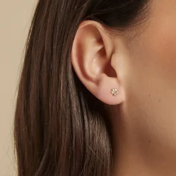 Histoire d'Or Boucles D'oreilles Puces Kukka Or Jaune