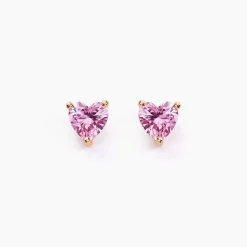 Boucles D'oreilles Puces Kelvyn Argent Rose Oxyde De Zirconium-Histoire d'Or Clearance