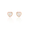 Histoire d'Or Boucles D'oreilles Puces Kadidjatou Or Rose Oxyde De Zirconium