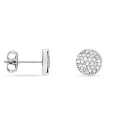 Boucles D'oreilles Puces Kristin Or Blanc Diamant-Histoire d'Or Online