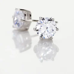 Histoire d'Or Boucles D'oreilles Puces Kylianna Argent Blanc Oxyde De Zirconium