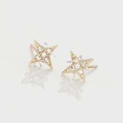 Histoire d'Or Boucles D'oreilles Puces Konstantsia Or Jaune Oxyde