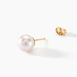 Boucles D'oreilles Puces Kesya Or Jaune Perle De Culture-Histoire d'Or Online