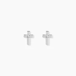 Histoire d'Or Boucles D'oreilles Puces Laurice Argent Blanc Oxyde De Zirconium