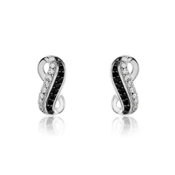 Histoire d'Or Boucles D'oreilles Puces Liraz Argent Blanc Oxyde De Zirconium