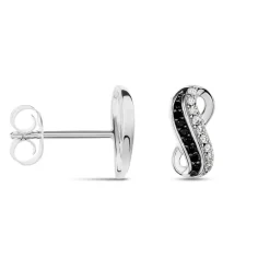 Histoire d'Or Boucles D'oreilles Puces Liraz Argent Blanc Oxyde De Zirconium