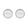 Boucles D'oreilles Puces Celine Argent Blanc-LAETIZIA Online
