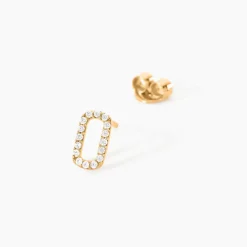 Histoire d'Or Boucles D'Oreilles Puces Lueur Plaqué Or Jaune Oxyde De Zirconium