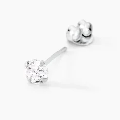 Boucles D'oreilles Puces Laena Argent Blanc Oxyde De Zirconium-Histoire d'Or Hot