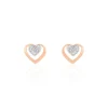 Histoire d'Or Boucles D'oreilles Puces Liana Or Rose Diamant