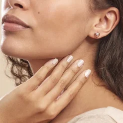 Histoire d'Or Boucles D'oreilles Puces Liana Or Rose Diamant