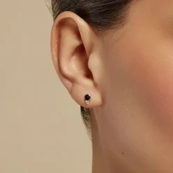 Histoire d'Or Boucles D'oreilles Puces Lonna Argent Blanc Verre Oxyde De Zirconium