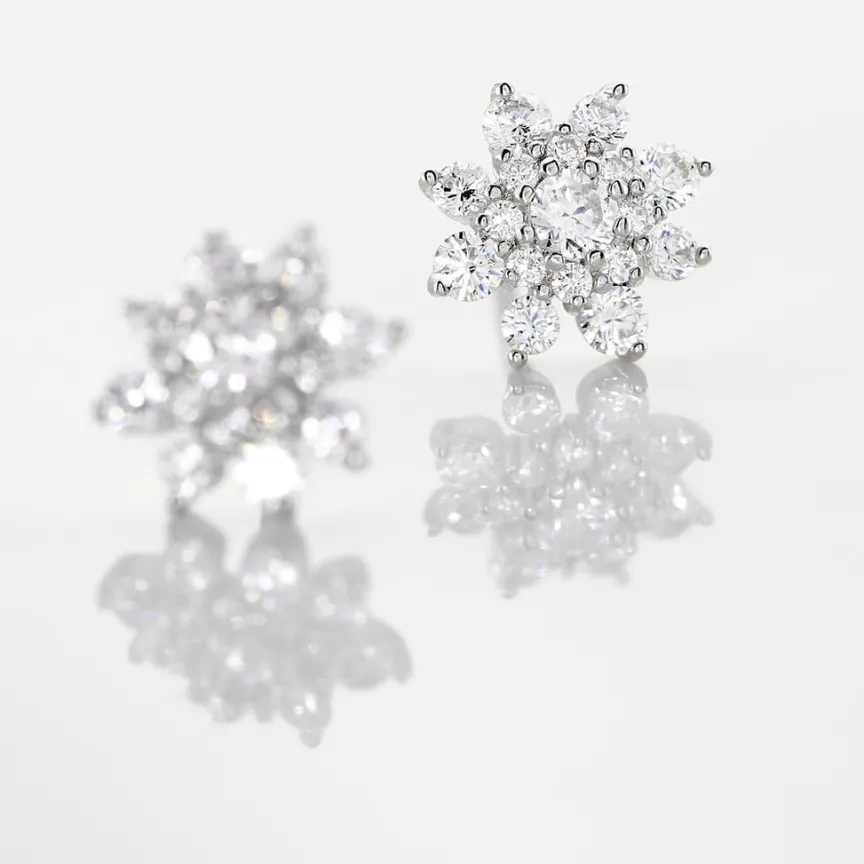 Boucles D'oreilles Puces Lorraine De Zirconium-Histoire d'Or Hot