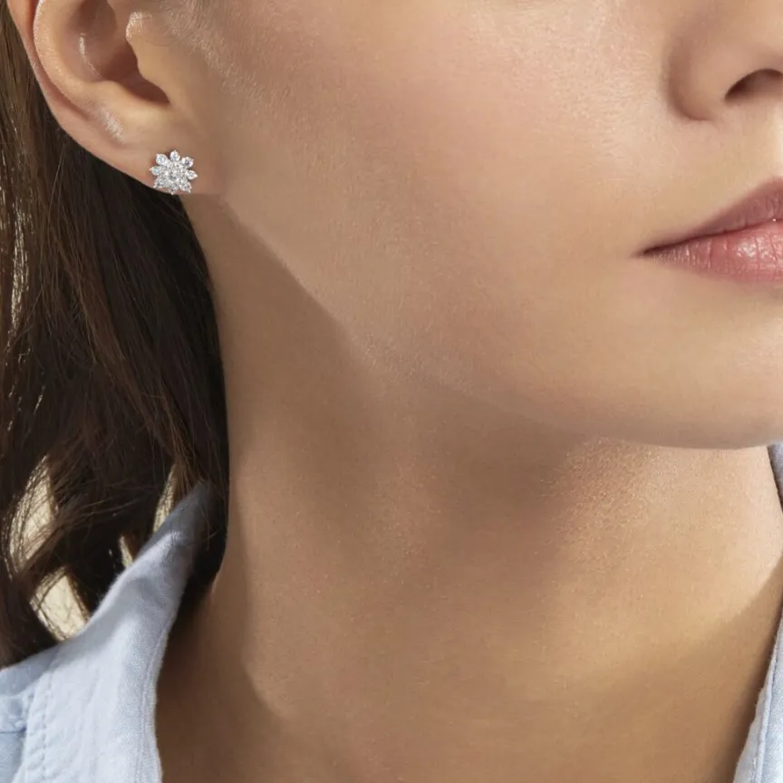 Boucles D'oreilles Puces Lorraine De Zirconium-Histoire d'Or Hot