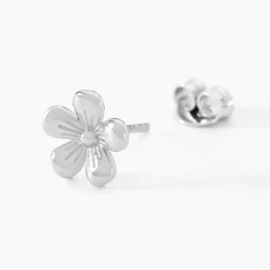 Histoire d'Or Boucles D'oreilles Puces Locmae Argent Blanc