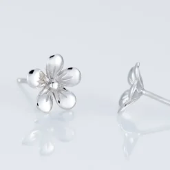 Histoire d'Or Boucles D'oreilles Puces Locmae Argent Blanc