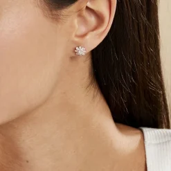 Boucles D'oreilles Puces Lorraine De Zirconium-Histoire d'Or Sale