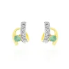 Boucles D'oreilles Puces Loubra Or Jaune Emeraude-Histoire d'Or Best