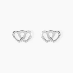 Boucles D'oreilles Puces Lehinaae Argent Blanc-Histoire d'Or Discount