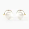 Boucles D'oreilles Puces Lucinda Or Jaune Perle De Culture-Histoire d'Or Clearance